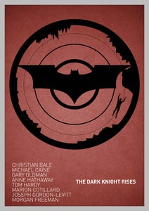 Image of The Dark Knight Rises poster [RED VARIANT] 