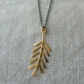 Image of spruce necklace- vermeil & oxidized silver