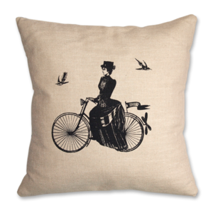 Image of "A Lady Rides" 45cm x 45cm Cushion