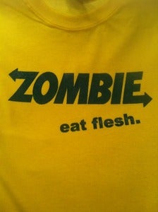 Image of ZOMBIE / EAT FLESH / SUBWAY PARODY T-SHIRT