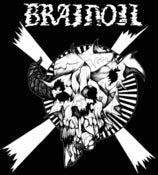 Image of Brainoil T-shirt, Jake Keeler artwork, black with white ink
