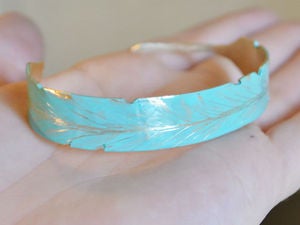 Image of Verdigris Feather Cuff