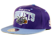 Image of Charlotte Hornets Mitchell&Ness Snapback in Purple