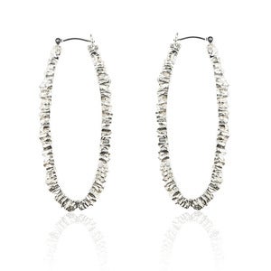 Image of UNDER EARTH Texture hoop earrings