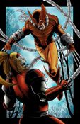 Image of WOLVERINE VS OMEGA RED - COLORED PRINT