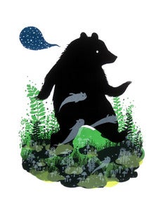 Image of Ghost Bear - Limited Edition, 6 color Screenprint