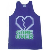 Image of 8 Bit Apparel Game Over Tank in Royal Purple