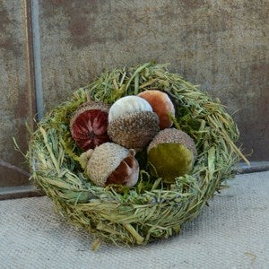 Image of Velvet Plush Acorn Grass Nest 