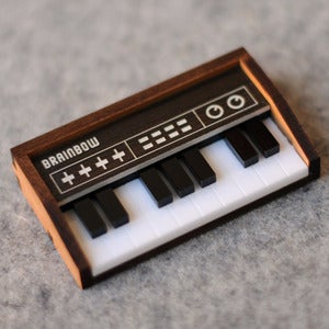 Image of Wooden Keyboard Brooch / Necklace