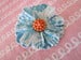 Image of Blue Orange Flower Pin