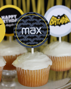 Image of Batman printable Cupcake Toppers- Batman Superhero Collection