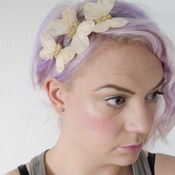 Image of Taupe Glitter Butterfly Headband