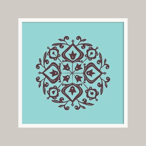 Image of Persian Glaze (chocolate/turquoise) - 20x20cm