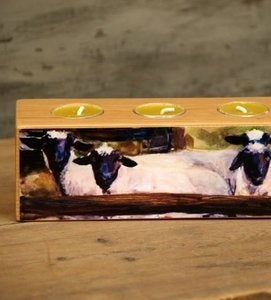 Image of 'Split Rail' Low Tealight Holder