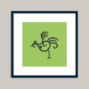 Image of Siberian Crane (lime) - 20x20cm