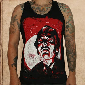 Image of Dracula tank top - discharge inks - unisex