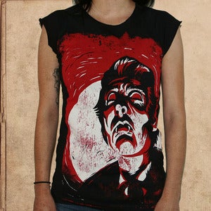 Image of Dracula - girls raglan top - discharge inks