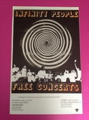 Image of INFINITY PEOPLE - FREE CONCERTS - XEROX AND SPRAY-PAINT POSTER 