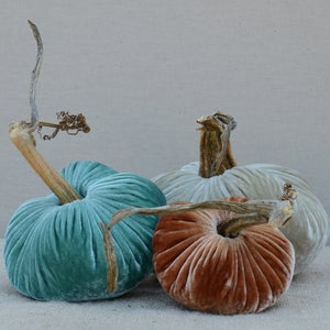 Image of Velvet Plush Pumpkin Cozy Nest Trio