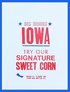Image of STATE FAIR SPECIAL! Des Moines IA Sweet Corn Print