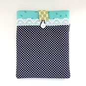 Image of ipad case - navy dots 