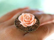 Image of Rose Bud Antique Brass Ring - Other Colors Available - RI004