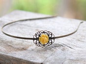 Image of Yellow Rose Filigree Headband - Antique Brass - Other Colors Available - ACC003