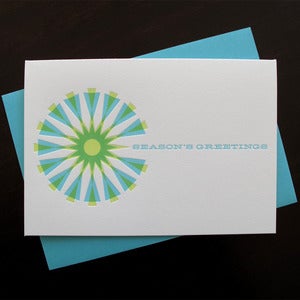 Image of 1519B - mod holiday letterpress greetings - set of 6