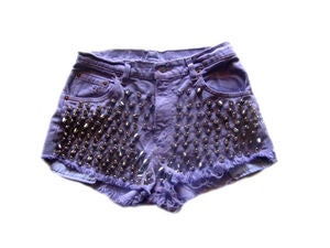 Image of Women's D.Fame Levi's Lavender Cone Head Shorts
