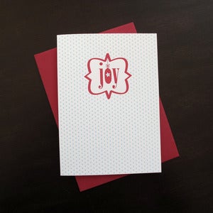 Image of 1517B - joyous greetings letterpress holiday card - set of 6