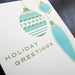 Image of 1501B - holiday ornaments letterpress card - set of 6
