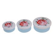 Image of Round storage pots - blue