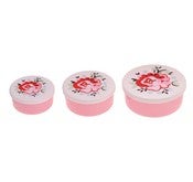 Image of Round storage pots - pink