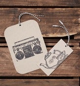 Image of Handprinted Gift Tag Large