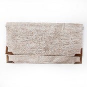 Image of Metallic Linen Fold Clutch
