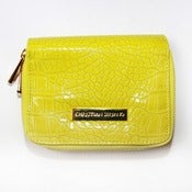 Image of Embossed Croc Double Zip Wallet