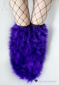 Image of Thigh high fluffies superpoof purple