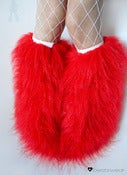 Image of Glitter fluffies uv red