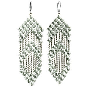 Rainmaker Vintage Mesh Earrings - Silver Facet Stud