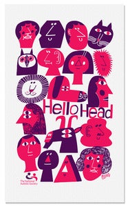 Image of hellohead tea towel