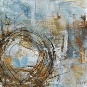 Image of Original art by Melissa Payne Baker - 8"x 8" Nest in Gold and Blue