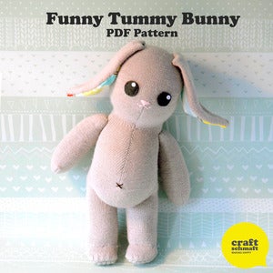 Image of Funny Tummy Bunny Pattern (PDF)
