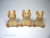 Image of Three Wise Mice Set of Three Ornaments