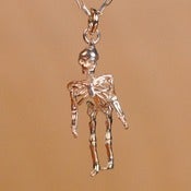 Image of Sterling silver skeleton pendant