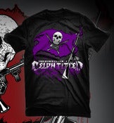 Image of Celph Titled Flag Logo T-Shirt - Purple on Black