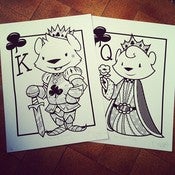 Image of King and Queen of Cubs print set