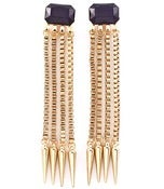 Image of Tassel Spike Earrings (Blue, Green or Cream)