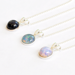 Image of Nebulah. Tiny Semi Precious Stone Necklaces