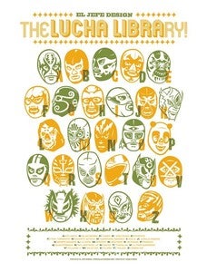 Image of Lucha Library - Green - Art Print
