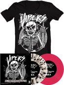 Image of The Vipers / The Catastrophe<br>'Split'<br>7" (Vinyl) & T-Shirt [Pack]
